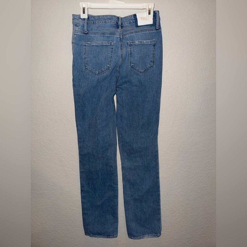 Paige Stella Straight Leg Jeans Azra Destructed Ultra High Rise 31 Inseam 25 - Picture 6 of 7